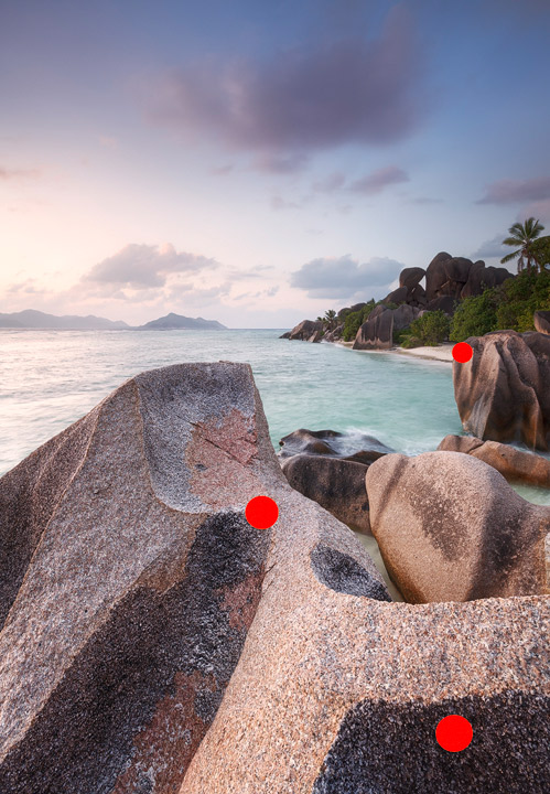 Focus Stacking Example Focus stacking in Landscape Photography example, for photo taken on the Seychelles