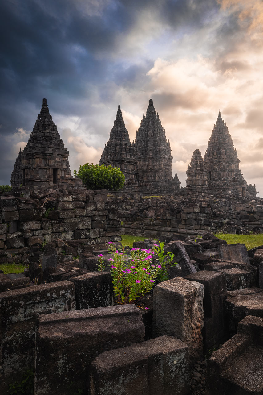 Prambanan Sunset The famous Prambanan temple in Yogyakarta in warm evening light