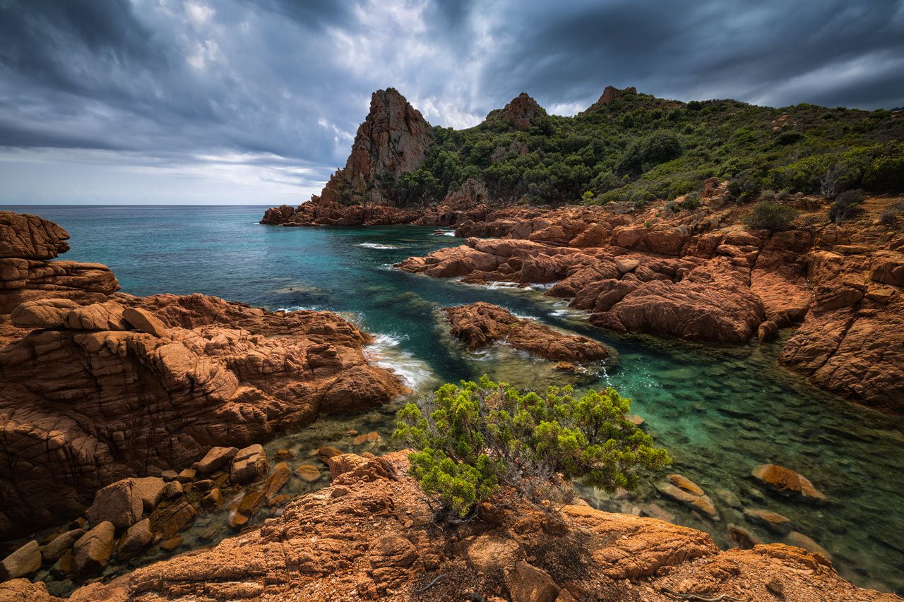Red rocks on the east coast of Sardinia