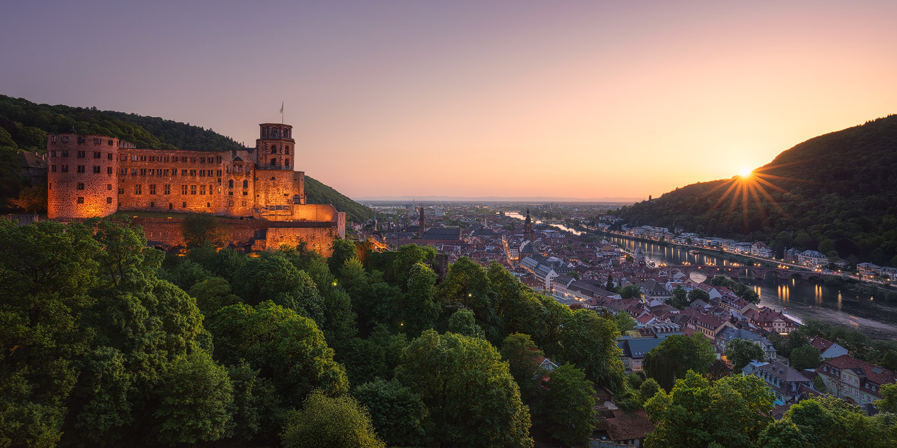 Heidelberg Time Blending Time Blending of Sunset and Twilight photo