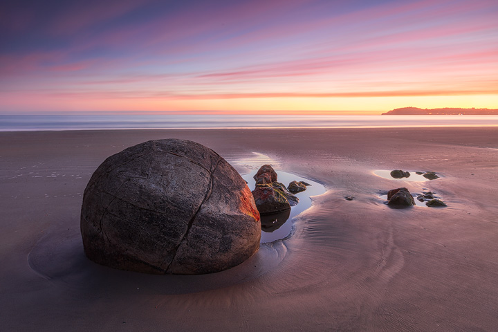 Moeraki Boulders in Twilight