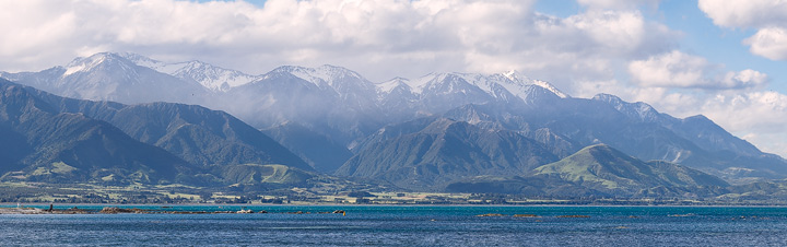 Kaikoura Mountains on a hazy day