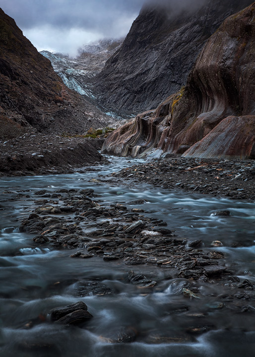 impending darkness in Franz Josef valley 