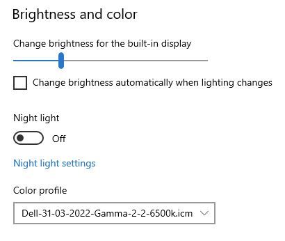 Windows Brightness Setting Windows Brightness Setting