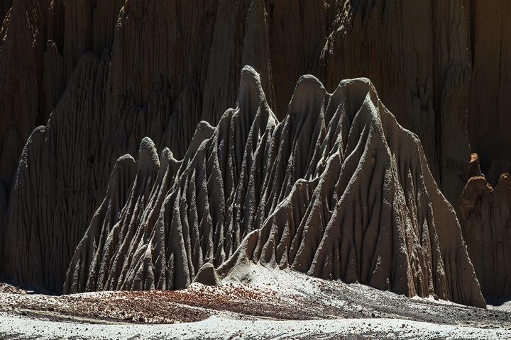 Rock formations formed by wind and water in Bolivian highlands