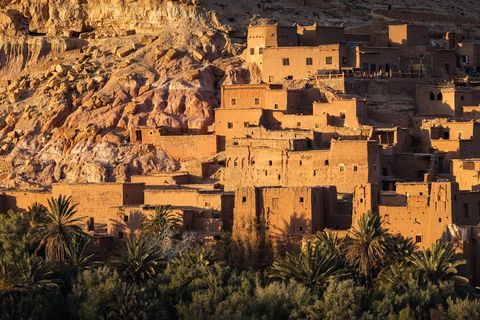 Ait Ben Haddou Details A close-up view of Ait Ben Haddou during Sunset.