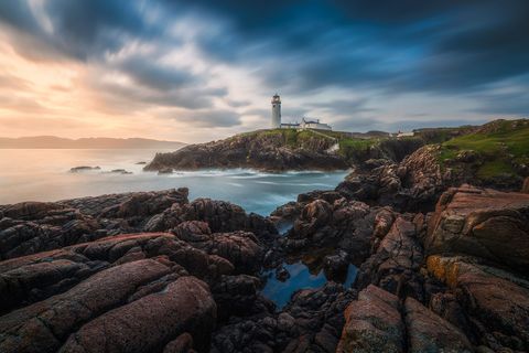 Fanad Glow The morning light illuminates the Fanad Lighthouse at the coast of Donegal.