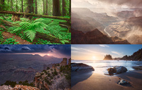 north america Composite of landscape photos from North America
