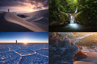 south america Composite of landscape photos from South America